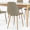 MARSTRAND L200 bord eg + 4 BISTRUP stole sand