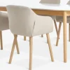 MARSTRAND L200 bord hvid + 4 ADSLEV stole beige