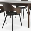 MARSTRAND L200 bord mørk eg + 4 HVIDOVRE stole mørk eg