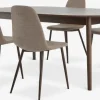 MARSTRAND L200 bord mørk eg + 4 JONSTRUP stole beige