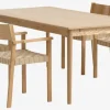 MARSTRUP L190/280 bord eg + 4 VADEHAVET stole eg