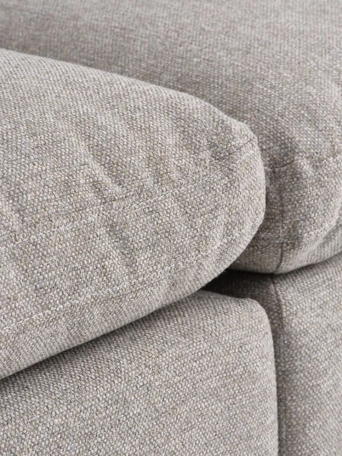 Modulsofa LUNDBY chaiselong sandfarvet stof
