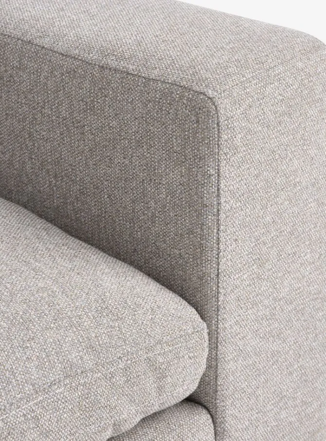 Modulsofa LUNDBY chaiselong sandfarvet stof