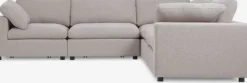 Modulsofa LUNDBY hjørne sandfarvet stof