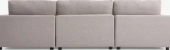 Modulsofa LUNDBY hjørne sandfarvet stof