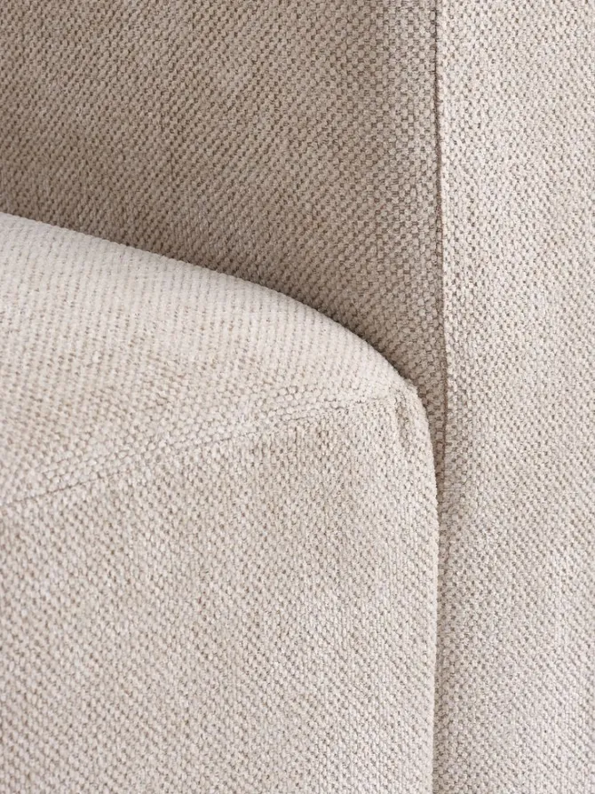 Modulsofa SKEJBY chaiselong sandfarvet stof
