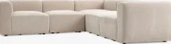 Modulsofa SKEJBY hjørne sandfarvet stof