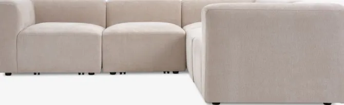 Modulsofa SKEJBY hjørne sandfarvet stof