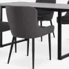 MOSELUND L180 bord keramik + 4 PEBRINGE grå/sort