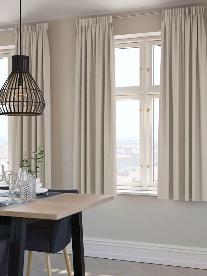 Mørklægningsgardin ALDRA 1x140x175 sand