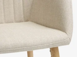 NORTOFT Ø120 bord eg + 4 ADSLEV stole beige/eg