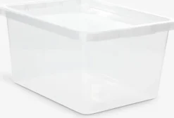 Opbevaringsboks BASIC BOX 20L m/låg transparent