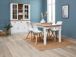 Overdel MARKSKEL 2 låger hvid/egefarve