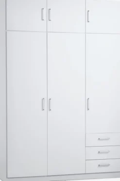 Overskab FANDRUP 145x41 3 låger hvid