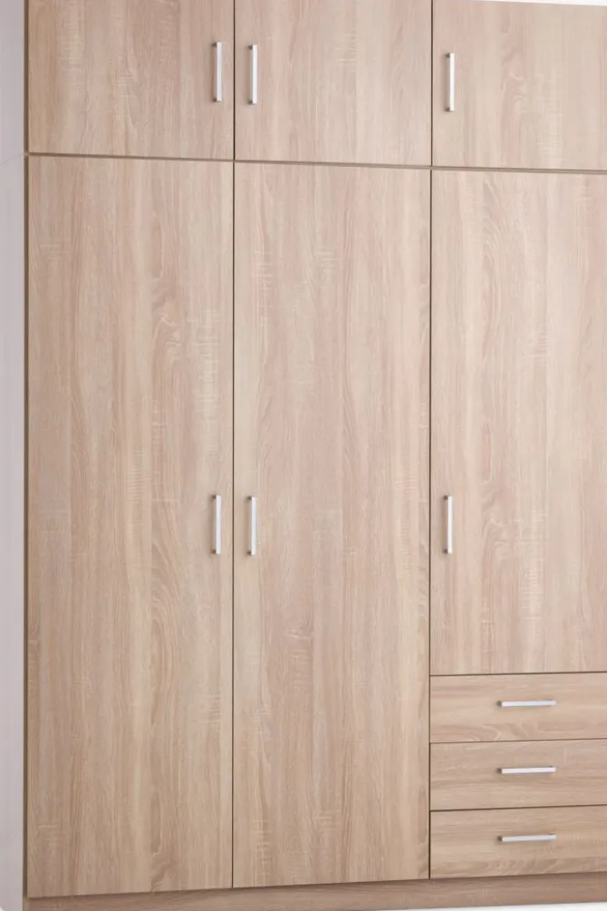 Overskab FANDRUP 145x41 3 låger lys eg