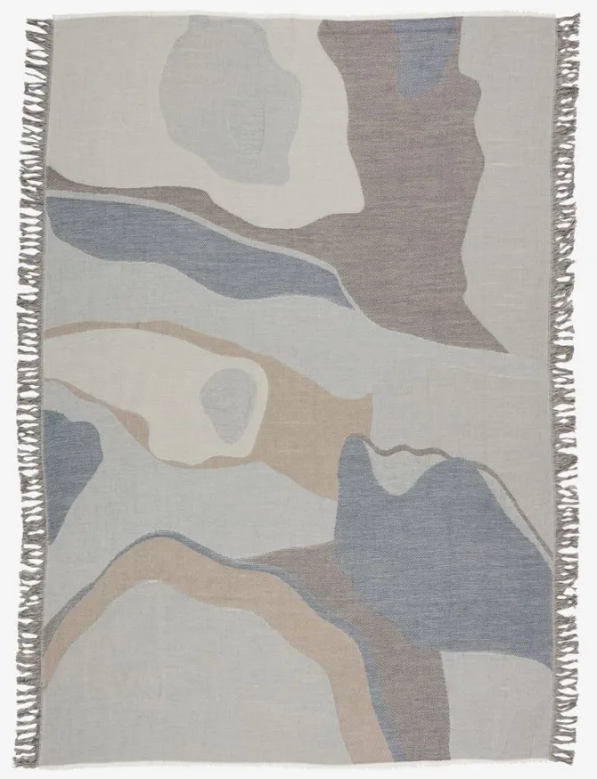 Plaid LOBELIA 130x180 blå/grå
