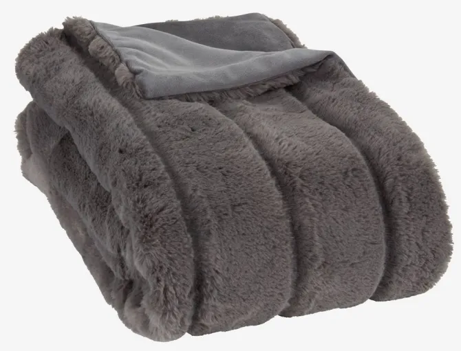 Plaid STAVKLOKKE 130x170 grå
