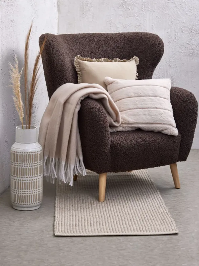 Plaid TUSENFRYD 130x180 beige