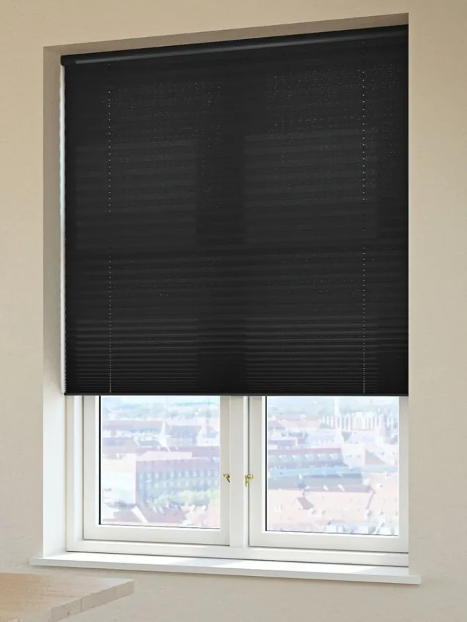 Plisségardin HOVDEN 80x160 sort trådløst