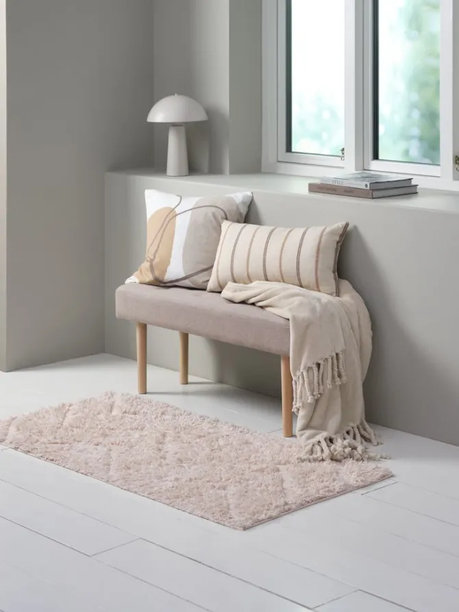 Pyntepudebetræk POPPEL 50x50 hvid/beige