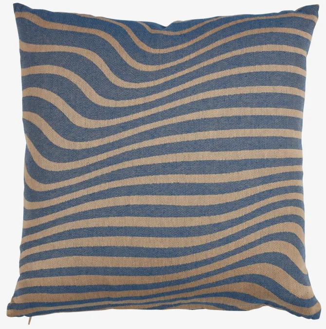 Pyntepude SYLARVE 45x45 blå/beige