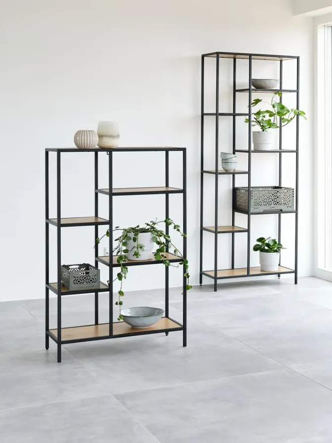 Reol TRAPPEDAL 7 hylder eg/sort