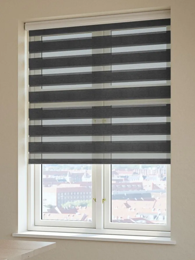 Rullegardin Duo ALSTEN 60x180cm m/kassetter grå