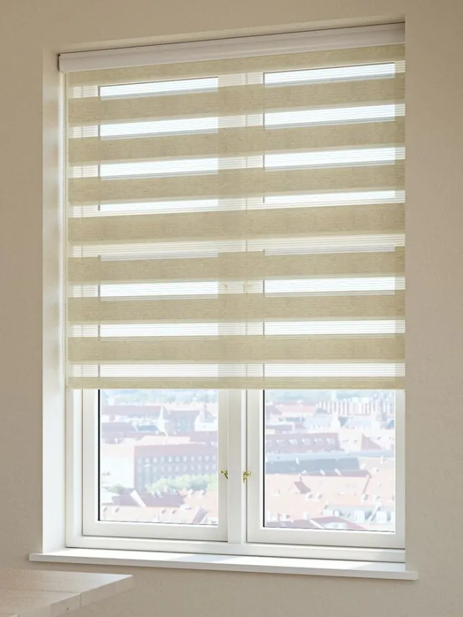Rullegardin Duo ALSTEN 60x180cm m/kassetter natur