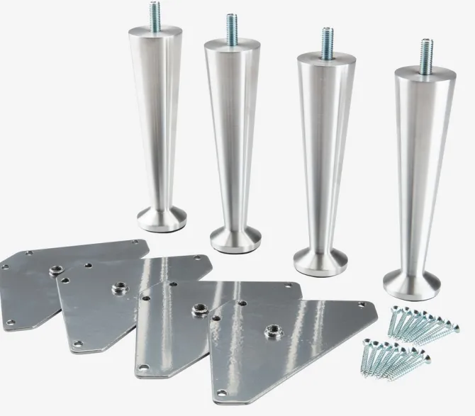 Sengeben Ø3,5xH15cm alu 4 stk