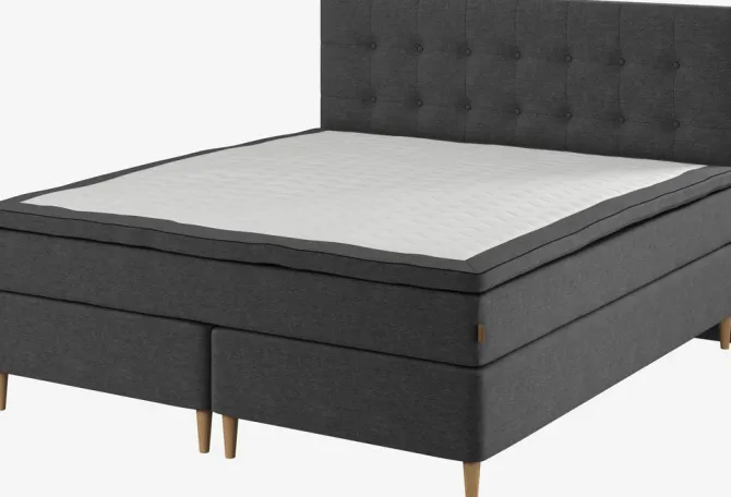 Sengegavl 180x122 H70 BUTTONS Grå-40