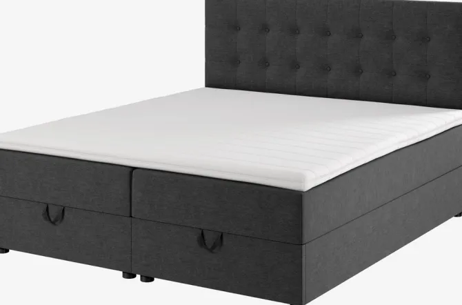 Sengegavl 180x122 H70 BUTTONS Grå-40