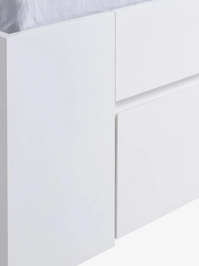 Sengeramme LIMFJORDEN 140x200 3 skuffer hvid