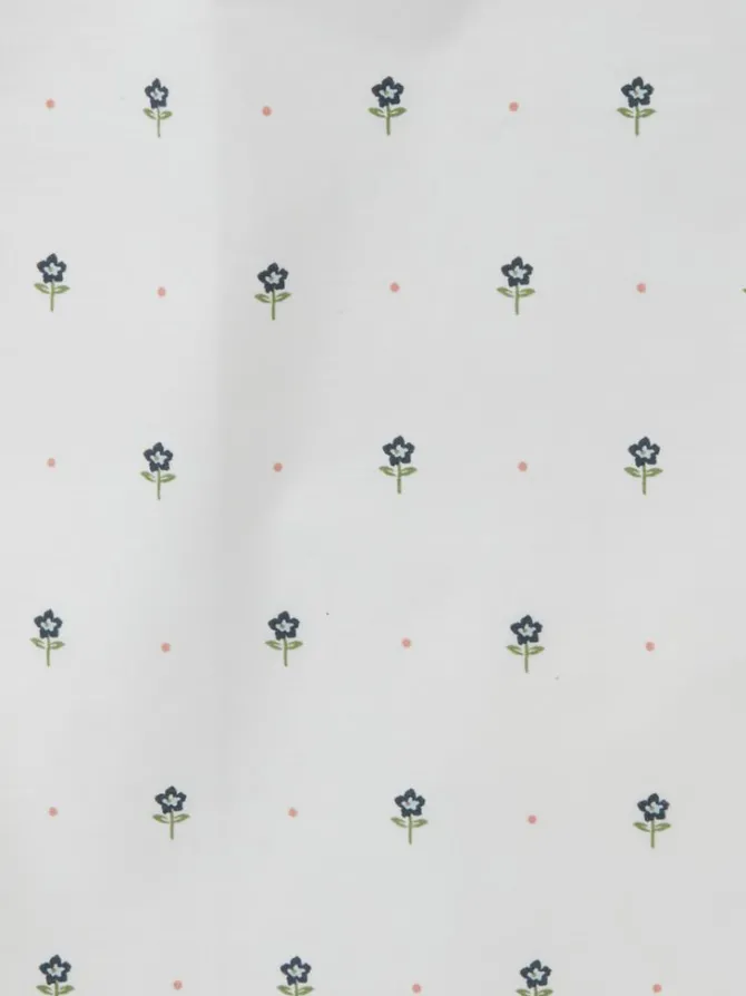 Sengetøj OLGA percale 140x200 blå/hvid