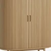 Skab LYNGVIG 90 cm 2 jalousilåger eg natur