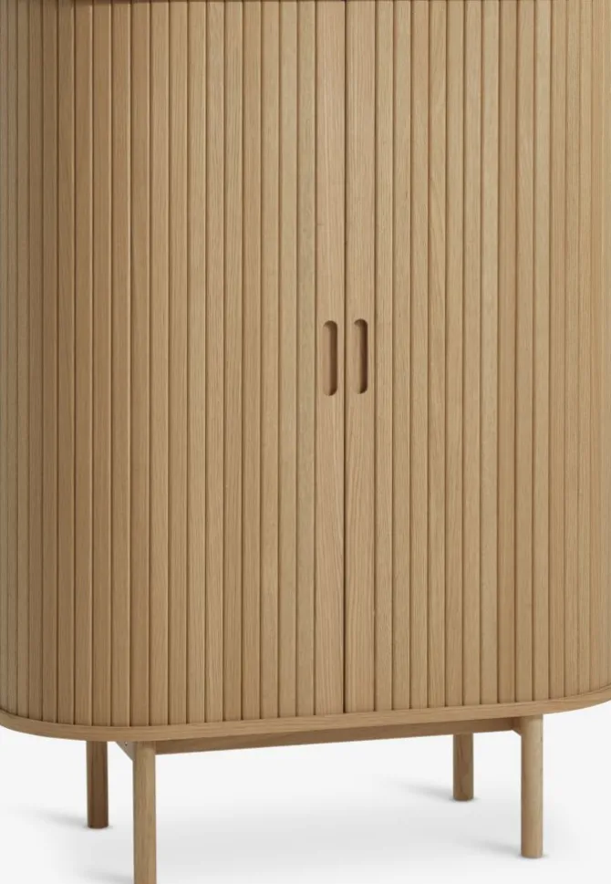 Skab LYNGVIG 90 cm 2 jalousilåger eg natur
