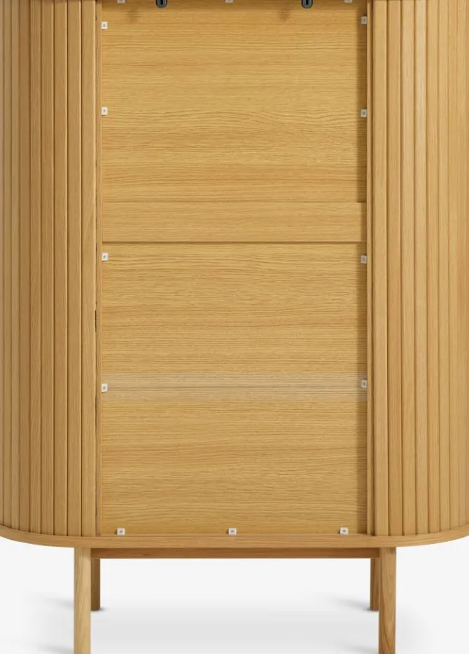 Skab LYNGVIG 90 cm 2 jalousilåger eg natur