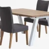 SKAGEN L150 bord eg + 4 NORDRUP stole grå