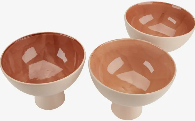Skål CHRIS Ø21xH16cm beige/terrakotta