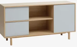 Skænk EGEBJERG 2 skuffer/1 låge grå/eg