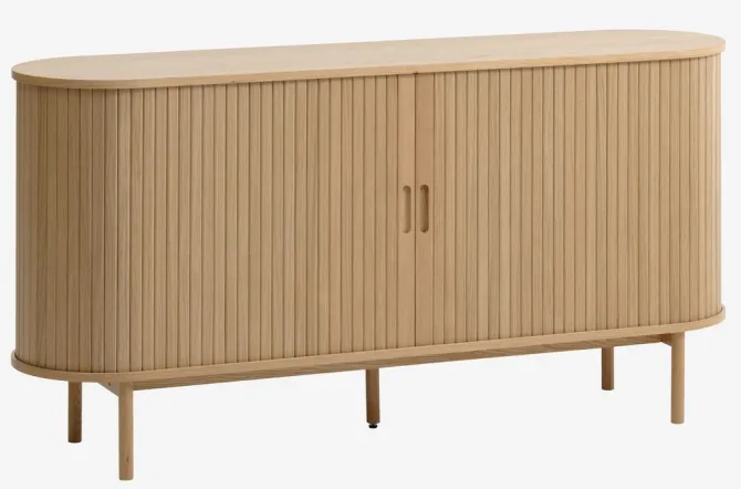 Skænk LYNGVIG 160 cm 2 jalousilåger eg natur