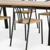 SKOVLUNDE L200 bord eg natur + 4 JYDERUP sort/natur