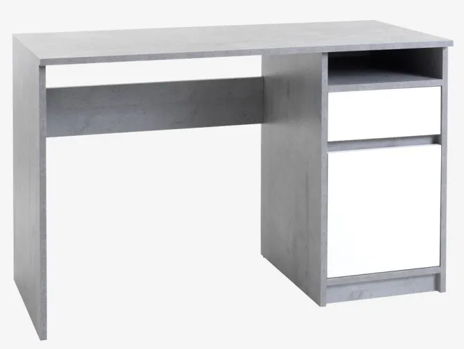 Skrivebord BILLUND 54x120 beton/hvid
