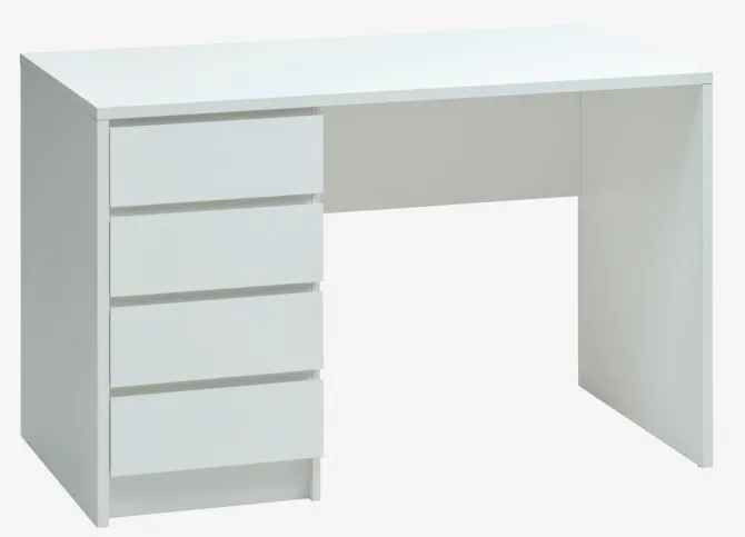 Skrivebord LIMFJORDEN 60x120 4 skuffer hvid