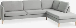 Sofa AARHUS open-end højrevendt lysegråt stof