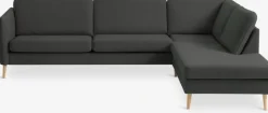 Sofa AARHUS open-end højrevendt mørkegråt stof
