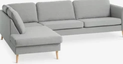 Sofa AARHUS open-end lysegråt stof