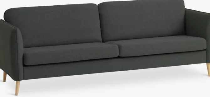 Sofa AARHUS 3-pers. mørkegråt stof