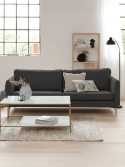 Sofa AARHUS 3-pers. mørkegråt stof