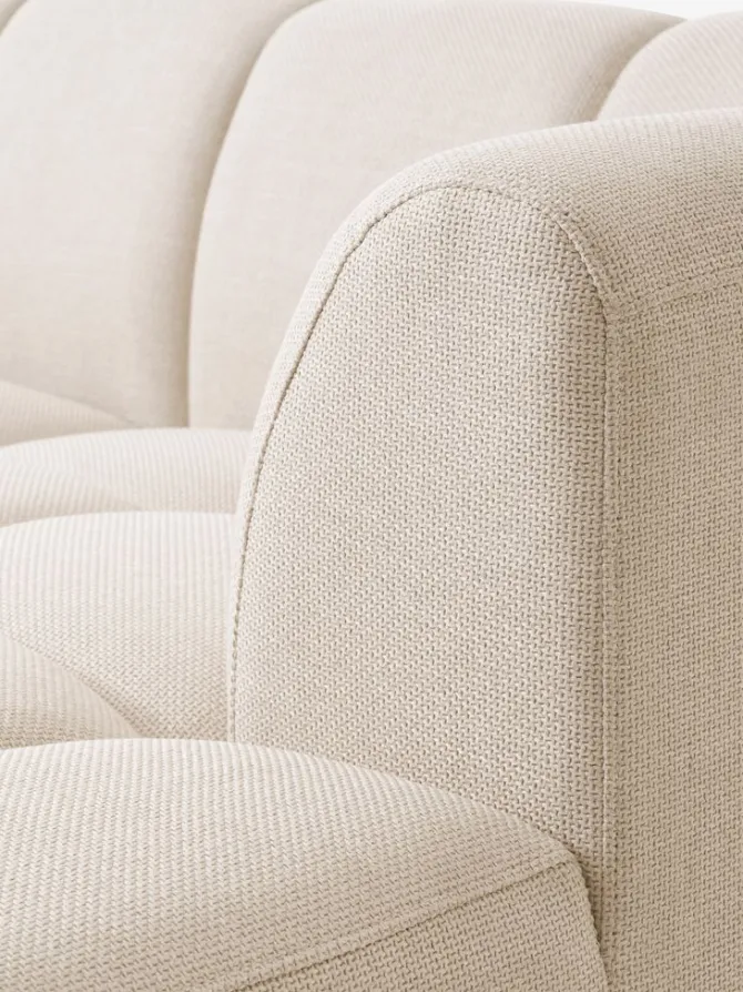 Sofa ALLESE chaiselong højrevendt beige stof