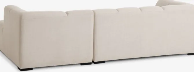 Sofa ALLESE chaiselong højrevendt beige stof